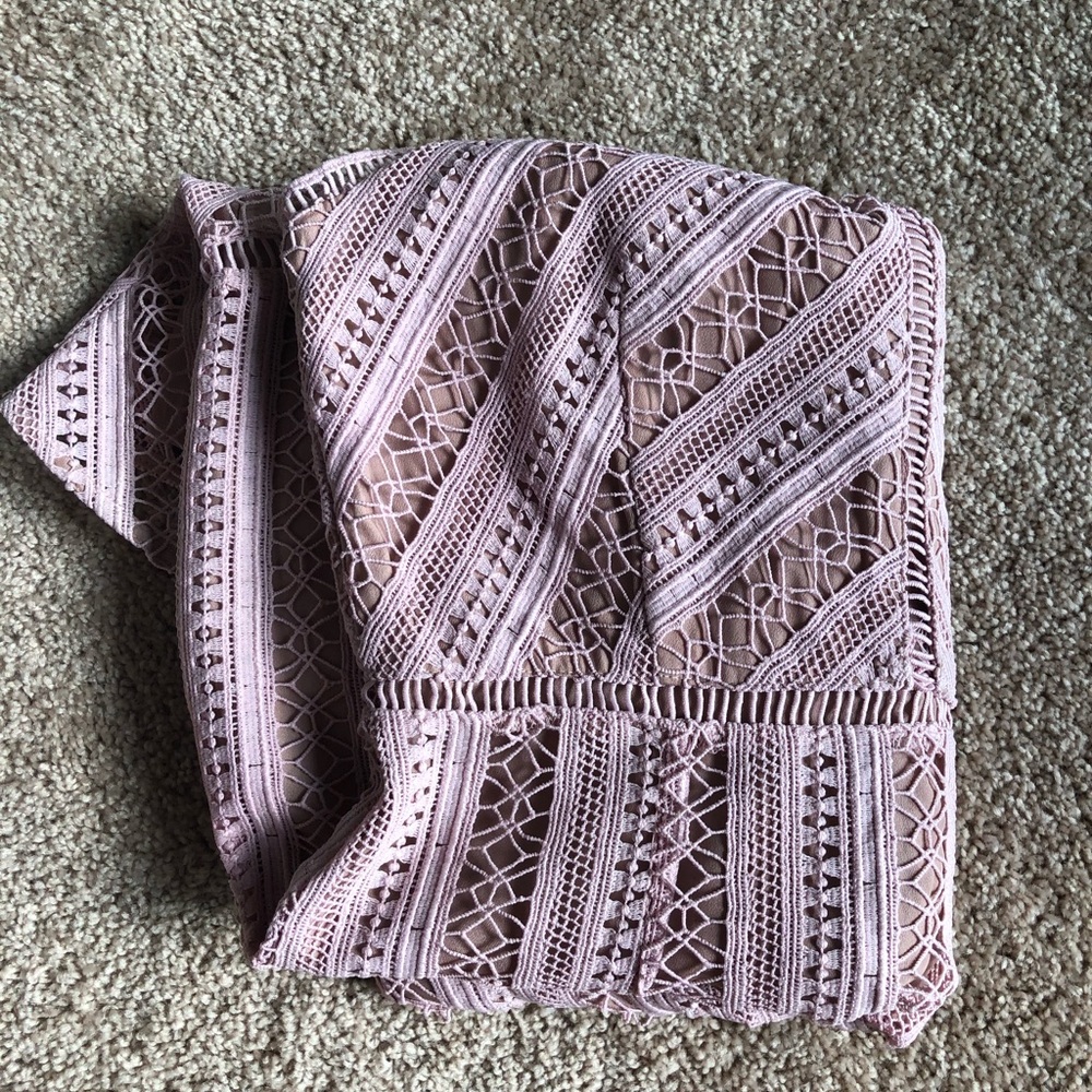 Anthropologie Pink Lace Sleeveless Dress - Picture 3 of 4